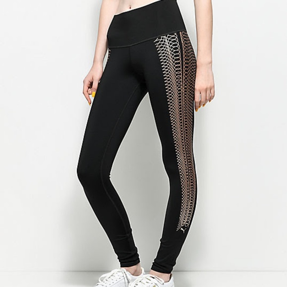 black and gold leggins